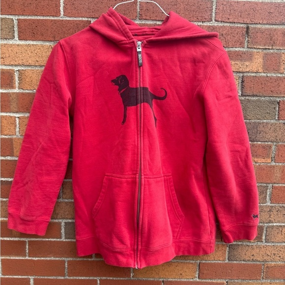 The Black Dog Other - The Black Dog Red Kids Hoodie with Dog Graphic